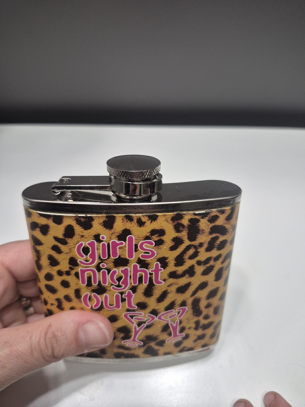 Girls Night Out Leopard Print Hip Flask - Picture 7 of 10